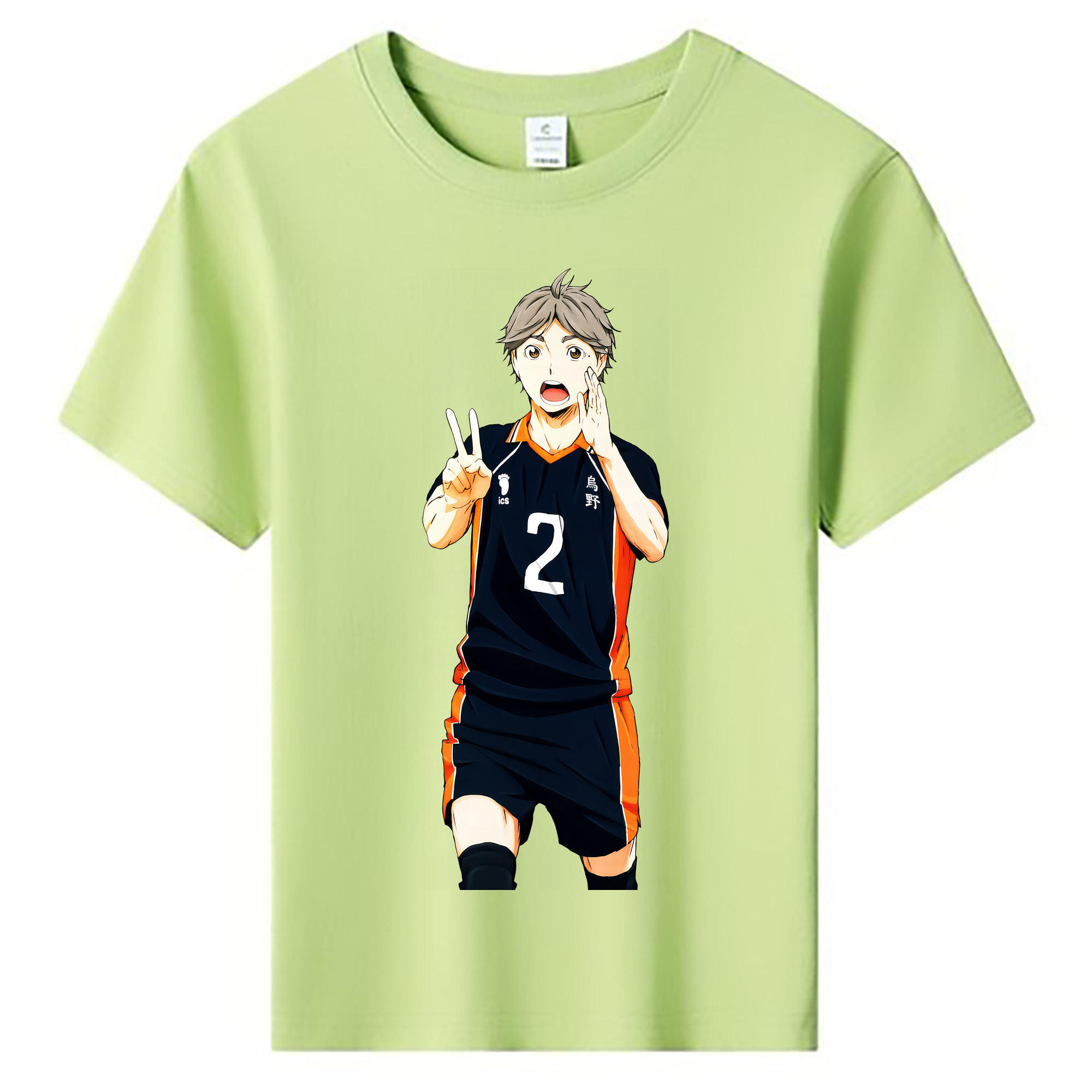 （画像用） ハイキュー!! Haikyu!! 綿100％キッズTシャツ（フロントプリント）